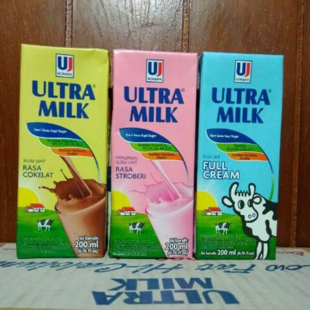 

(Expert) Susu Ultra Milk 200ml / 250ml Ultra Full Cream Cokelat Strawberry isi 24pcs ( Karton )