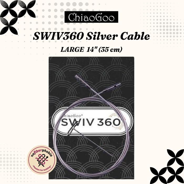 

AT Alat Rajut ChiaoGoo SWIV360 Silver Cable Large