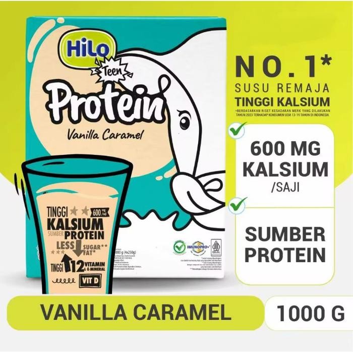 

(Expert) HiLo Teen Vanilla Caramel 1000gr /750gra/ 500gram - Susu Tinggi Kalsium Rendah lemak