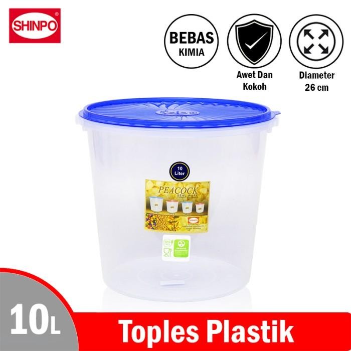 (Expert) SHINPO Toples Plastik Dengan Tutup 10 Liter Sealware SPO-SIP-610