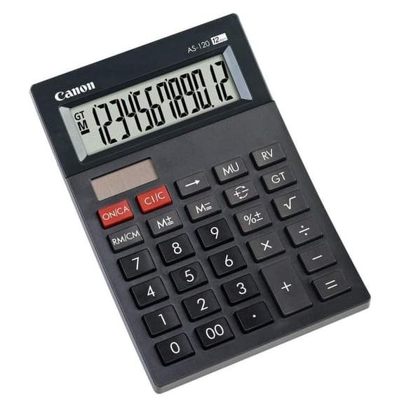 

KALKULATOR CANON AS 120 ORIGINAL - 12 DIGIT - KALKULATOR MEJA KANTOR