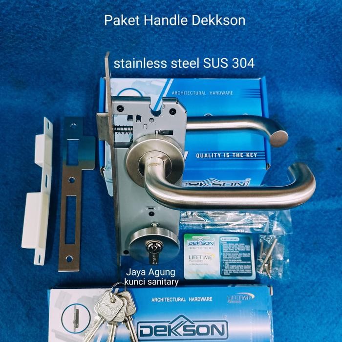 Paket Handle Dekson LHTR 016 19MM SUS304+Kunci IL8485+CYL 60mm SN