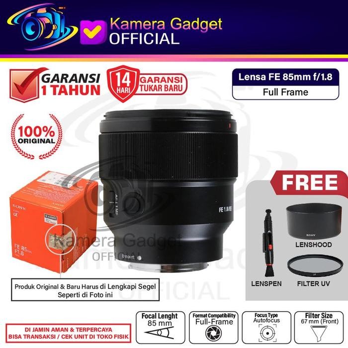 Sony FE 85mm f1.8 / Lensa Sony 85 mm f/1.8 Bergaransi