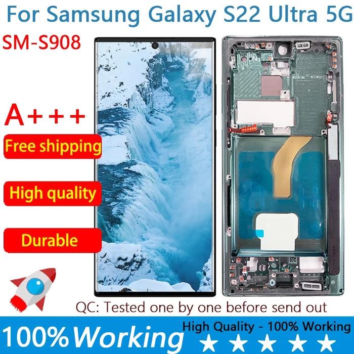 AMOLED 6.8 Frontal Display For Samsung S22 Ultra LCD Touch Scre