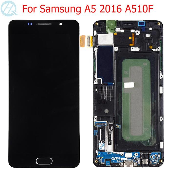 AMOLED For Samsung A5 2016 LCD Display With Frame 5.2inch SMA510F A