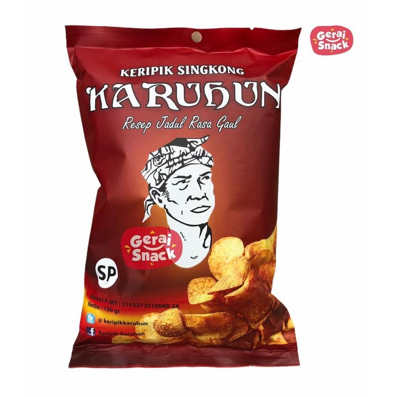 

New Keripik Singkong Karuhun Cabe Merah Oleh2 Khas Bandung 130g