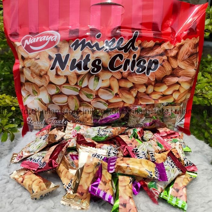 

New Permen Naraya Mixed Nuts Crisp 400g isi +-40 pcs Permen Ting Ting Makanan Cemilan Candy Food