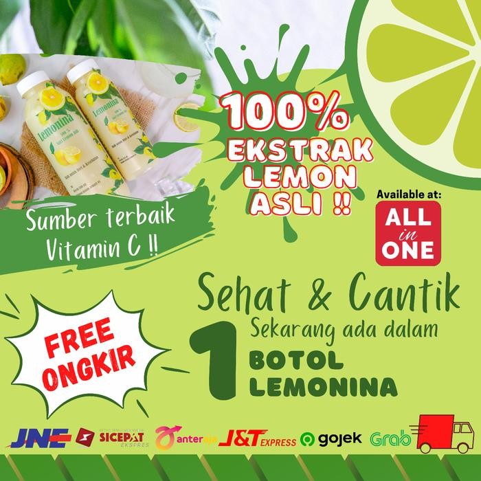 

New Lemonina, Sari Lemon 100% Asli, Perasan Lemon, Air Lemon Murni 500ml