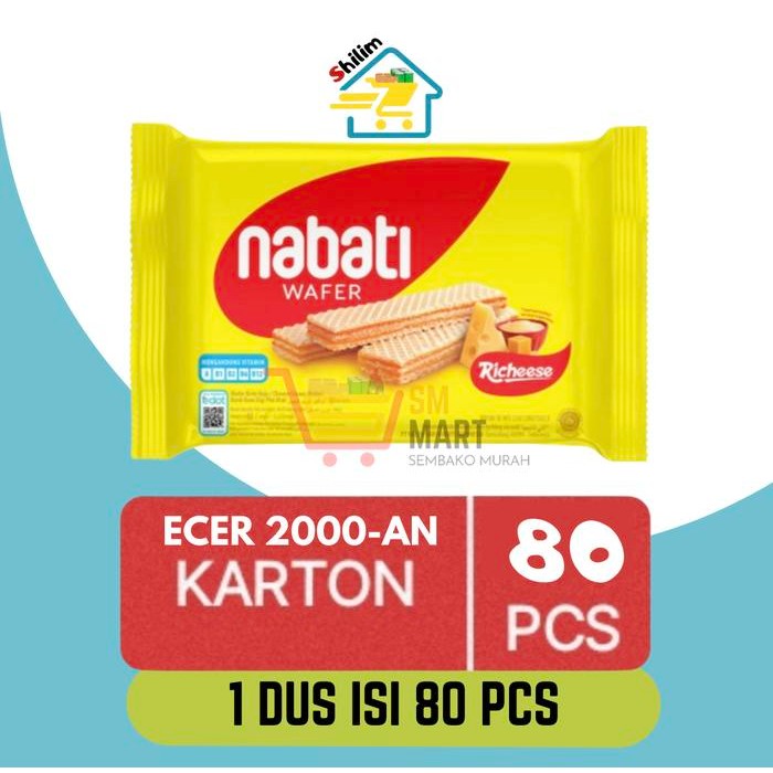 

New NABATI 1 DUS NABATI COKLAT NABATI KEJU MURAH NABATI ECER 2000 ISI 80 PCS