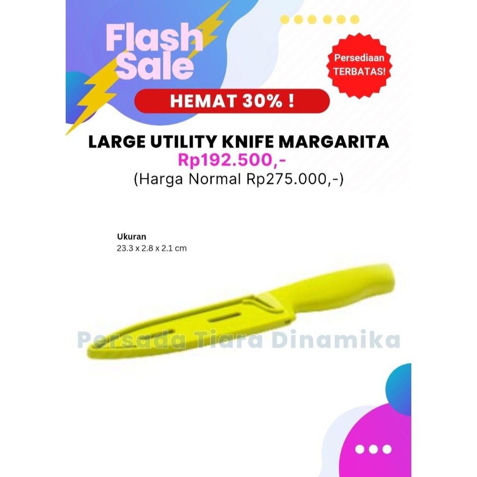 PROMO>>> TUPPERWARE KITCHEN KNIFE YELLOW - PISAU DAPUR ALA TUPPERWARE <<<TERBARU
