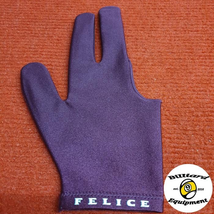 Felice Glove Kidal - Maroon Sarung Tangan Billiard Kidal