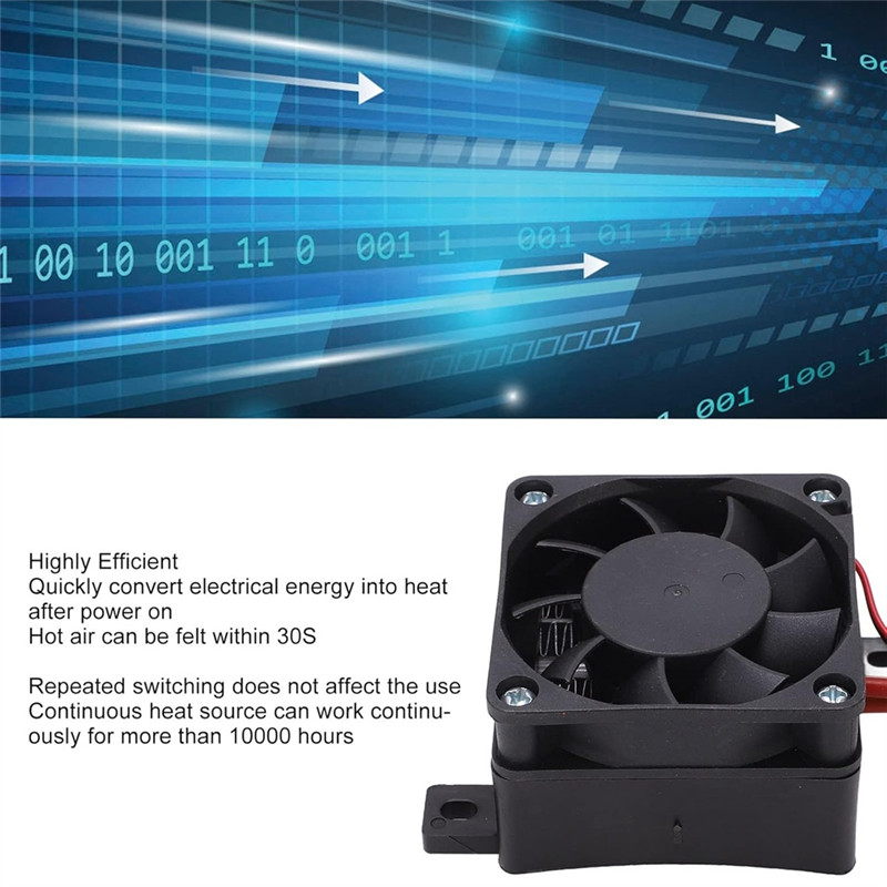 Y77A-PTC Car Air Heater 70W 12V PTC Car Fan Heater Fast Constant Temperature Heating Heaters