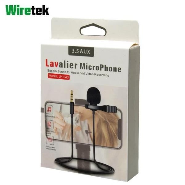 Microphone Lavalier 3.5Mm Jepit Clip On Jh-043 Pasti Ori