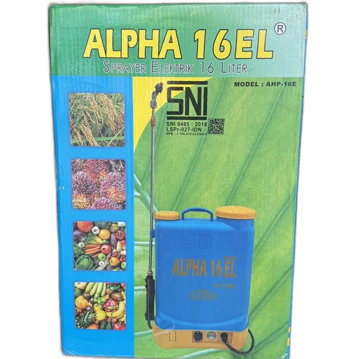 Terlaris Knapsack Sprayer Elektrik Alpha 16 El Liter / Tangki Semprot Elektrik Pertanian, Pupuk