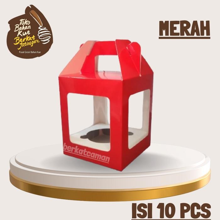 BOX CUPCAKE 1 IVORY ISI 10 PCS / DUS CUPCAKE / BOX MUFFIN SATUAN