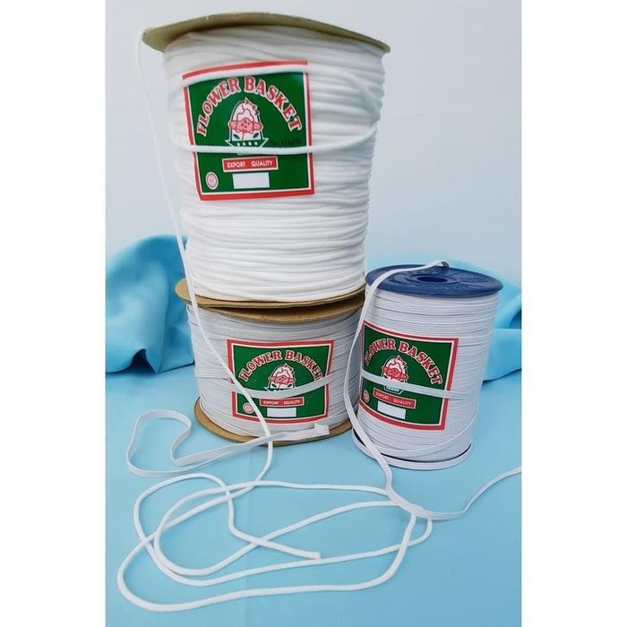 Karet Elastis Baby Flower Basket 4mm / Karet Masker 4mm