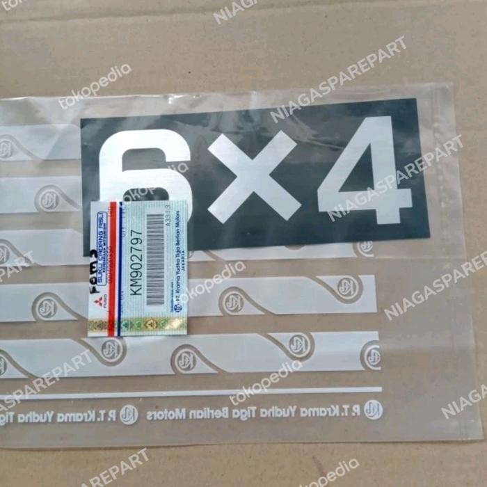 TERMURAH STICKER 6X4 ORIGINAL MITSUBISHI FUSO KM902797 STIKER MARK LABEL 6 X 4