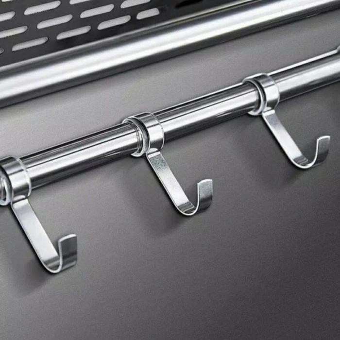 Terbagus Rak Sabun Stainless 3 Susun 50 Cm / Rak Sampo 3 Susun Stainless