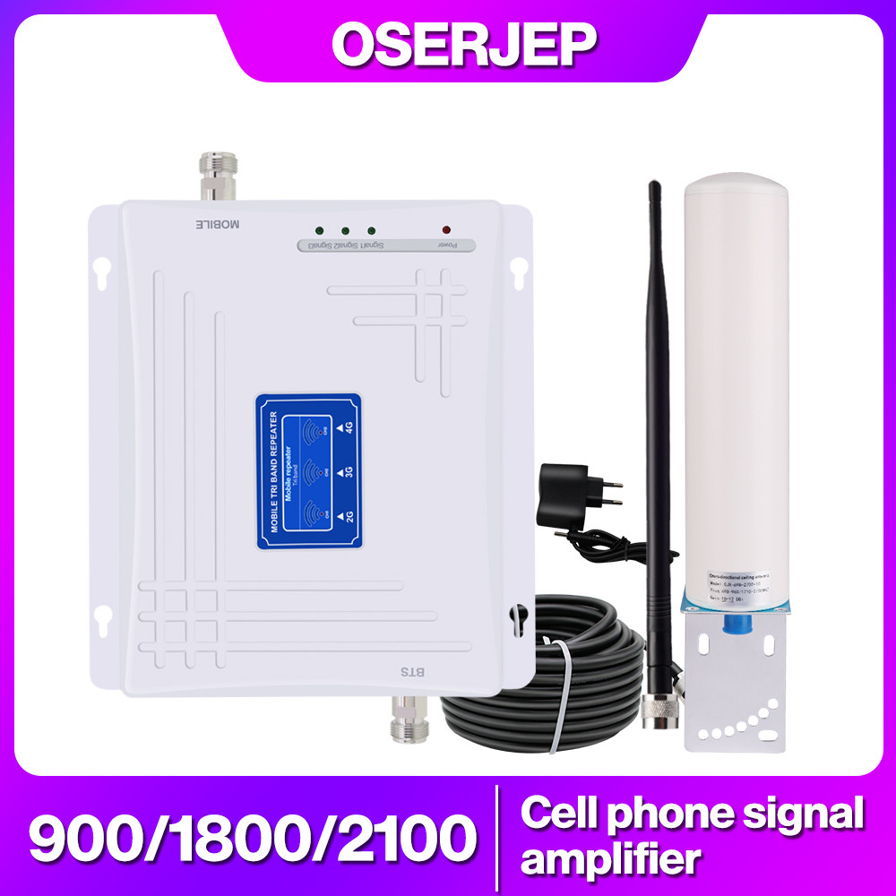 Tri-Band 900Mhz 1800Mhz 2100Mhz Repeater Gsm Wcdma Umts Lte Booster Band8/3/1 900/1800/2100