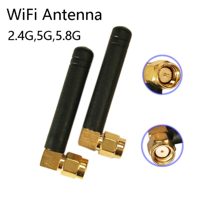 Upgraded Wifi Antenna 2.4Ghz/5.8Ghz Dual Bands 3Dbi Rpsma-/Sma Connector Rubber Used For Mini Pci