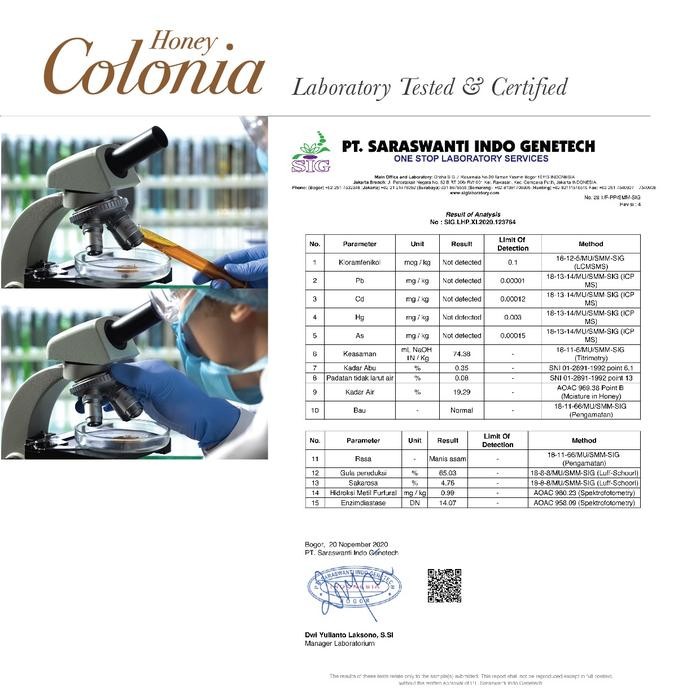 

Pure Organic Honey - Madu Murni Organic 250G - Golden Colonia Honey