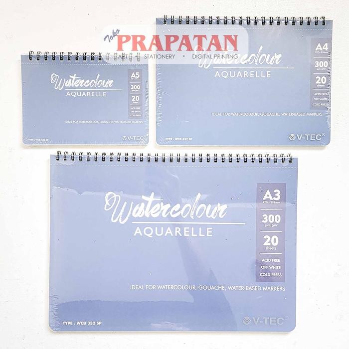 

V-Tec Spiral Watercolor Book Pad Buku Cat Air