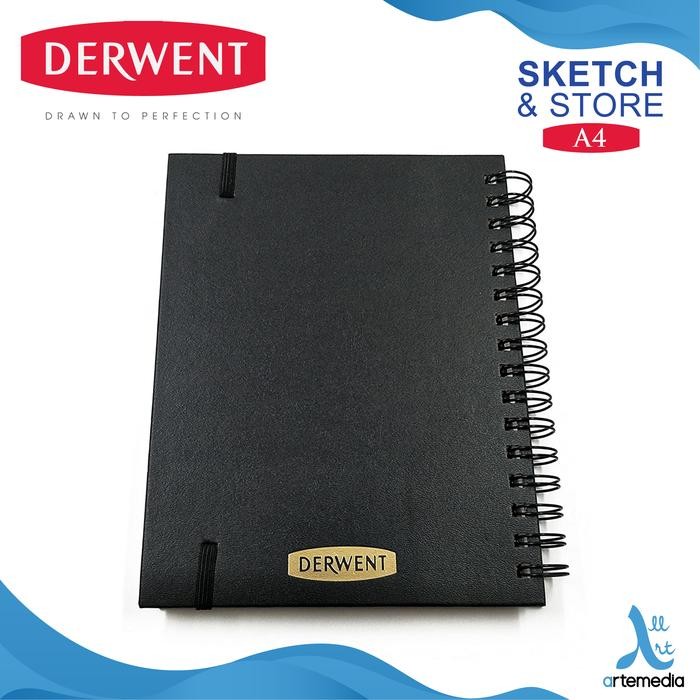 

Buku Sketsa Derwent A4 Sketch & Store Hard Cover Wire Bound Sketchbook