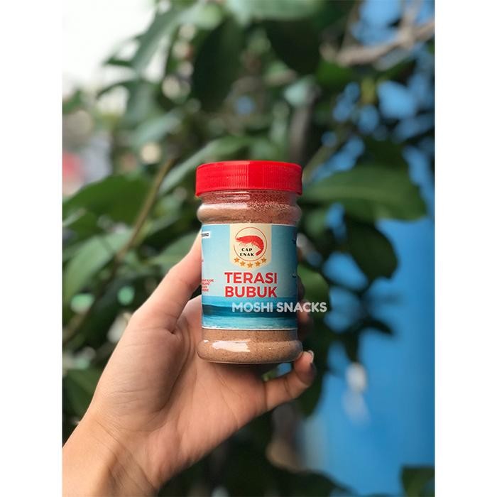 

Terasi Bubuk Super Cap Enak Asli Bangka 100gr / Trasi Matang Oven Halal / Belacan Bangka Matang Asli