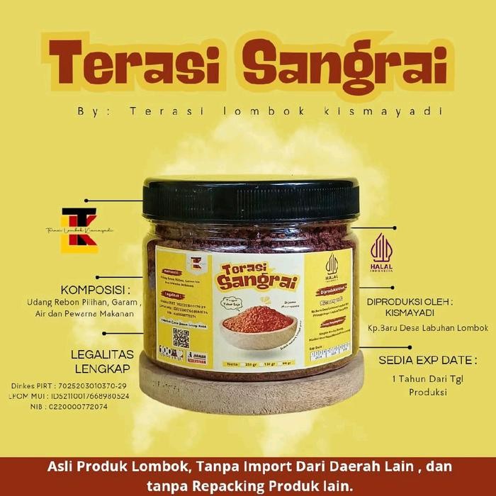 

TERASI LOMBOK, TERASI HALUS SIAP PAKAI, TERASI SANGRAI 250 GRAM