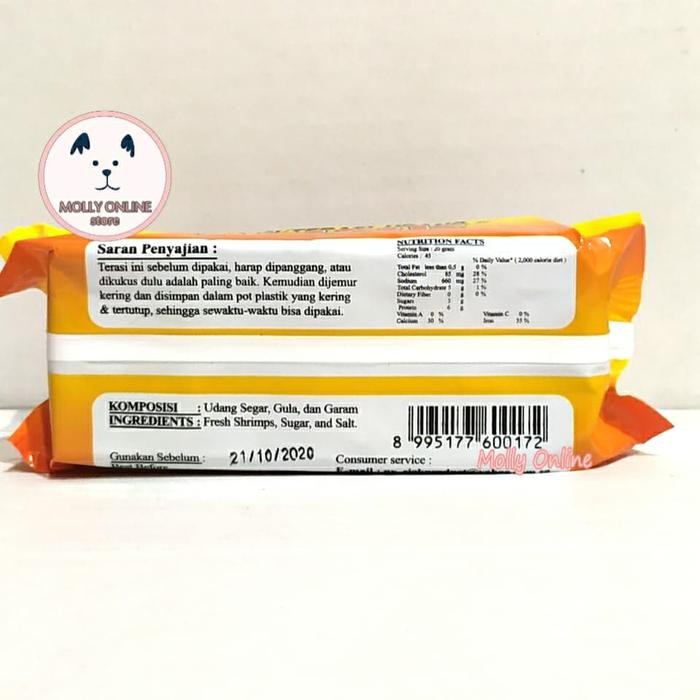 

Terasi Udang Ny. Siok Mentah 200gr / Terasi Istimewa / Ny Siok