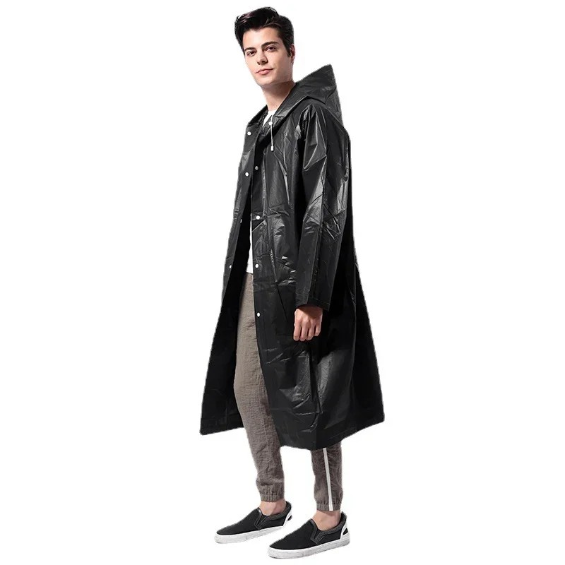 Fashion Women Raincoat Long Sleeve Hooded Tops Waterproof Rain Coat Women Scrub Tour Waterproof