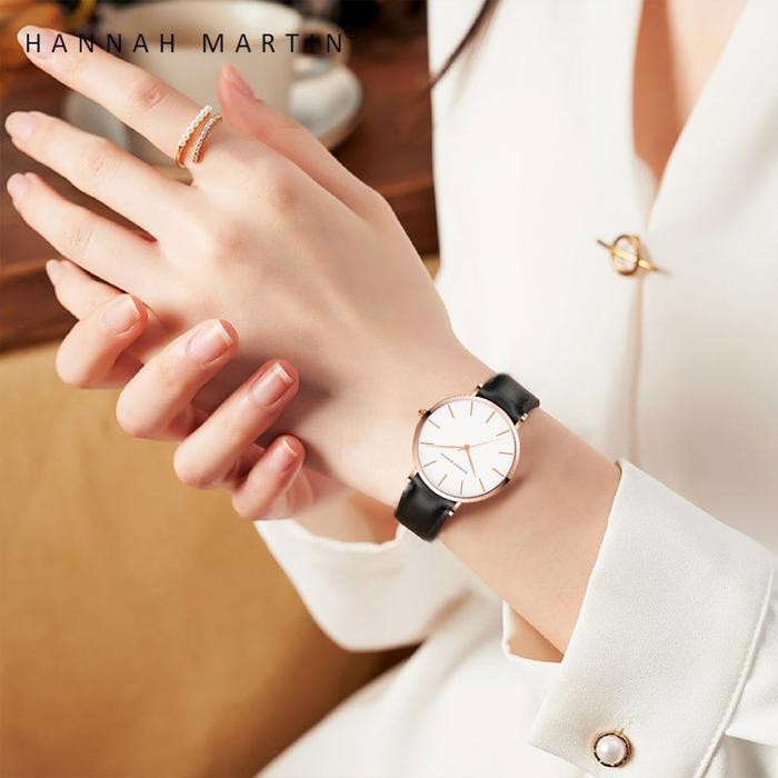 Hannah Martin Jam Tangan Wanita Hannah Martin Simple Design Original Women Watch Ch32P Stainless