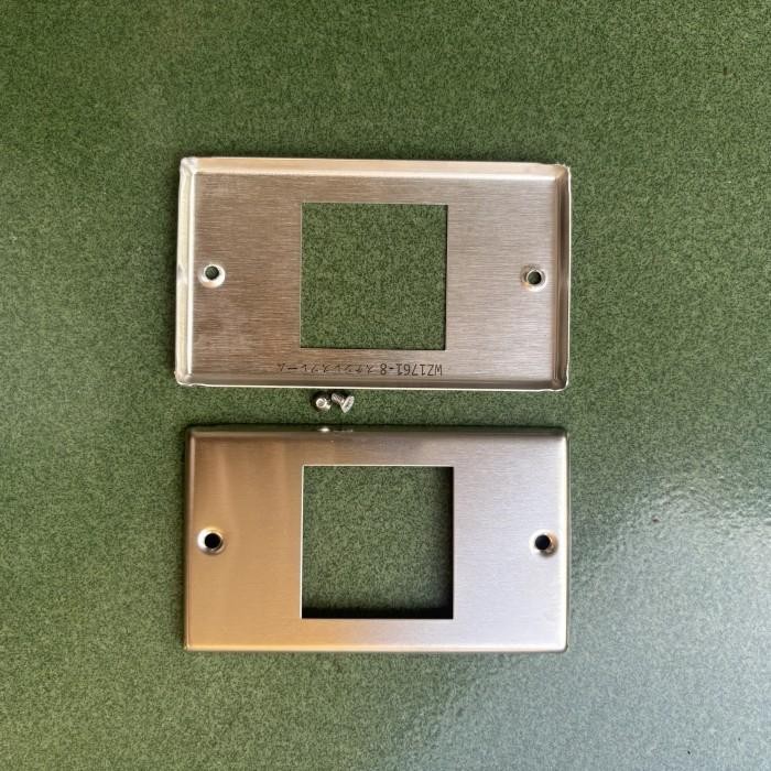 Frame untuk stop K panasonic WZ1761-8,toshiba 1 gang stainless steel Terlaris