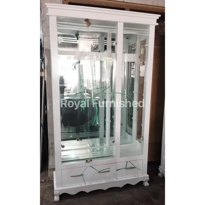 Lemari Hias Kaca Pajangan 3 Pintu Lemari Kristal Modern