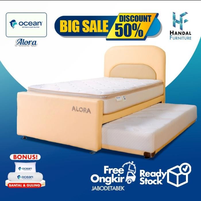 Ocean  Kasur Spring Bed 3In1 Alora Uk 120200 ( Full Set )