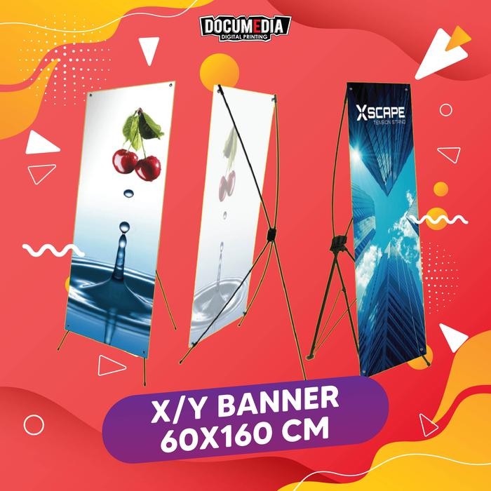 Terlaris Standing Banner Flexy 340 High Resolution + Kaki & Tiang