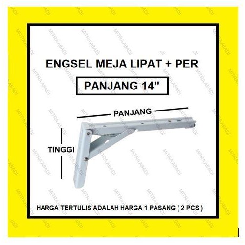Engsel Siku Lipat Engsel Meja Bakso Folding Bracket PER 14"