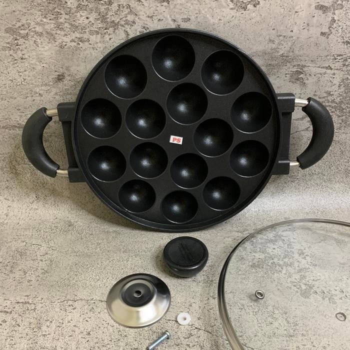 Teflon Anti Lengket Cetakan Takoyaki/Telur Mini Lubang Bulat/Cake Pan Gratisongkir