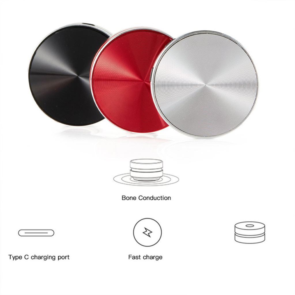 HIHI Portable Compatible Bone Conduction Speaker Stereo Sound Bluetooth Speaker(Silver)