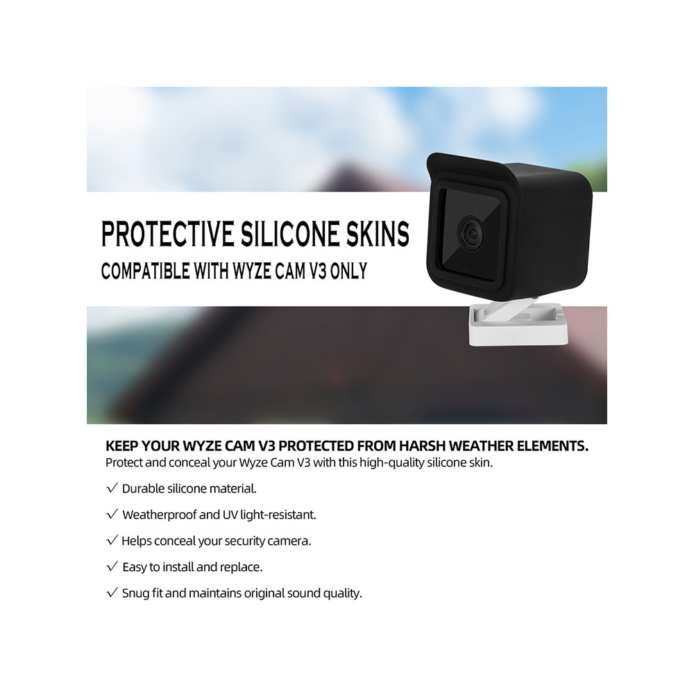 Cam Silicone Protective Covers for Wyze Cam V3 Anti-Scratch Security Surveillance Camera Protector