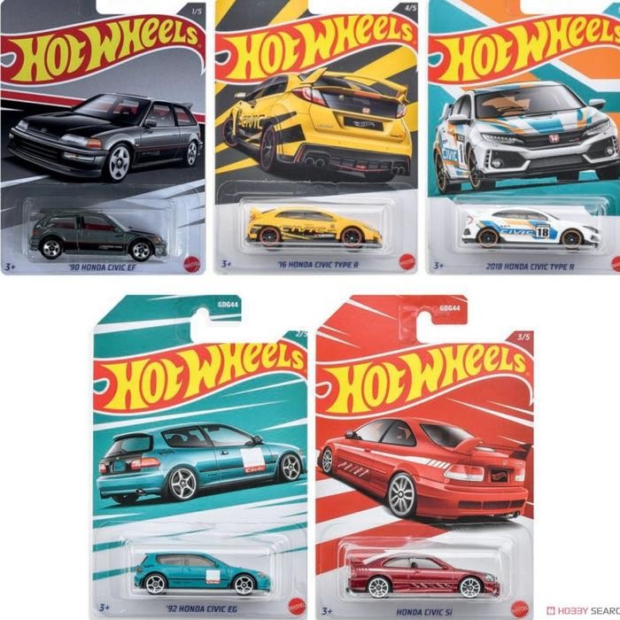 HOT WHEELS HONDA CIVIC SERIES 2022 90 EF 92 EG 16 2018 CIVIC TYPE R SI