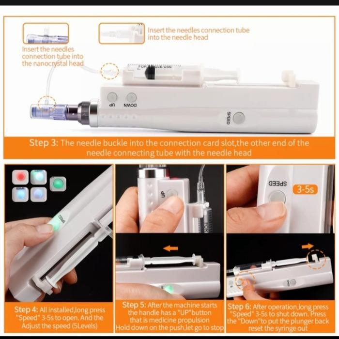Mesogun Dermapen Mesoterapi Vanadium Ez Injector Alat Meso Hyaluronic