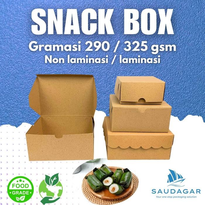 

Box snack / dus snack / kotak gorengan kraft laminasi