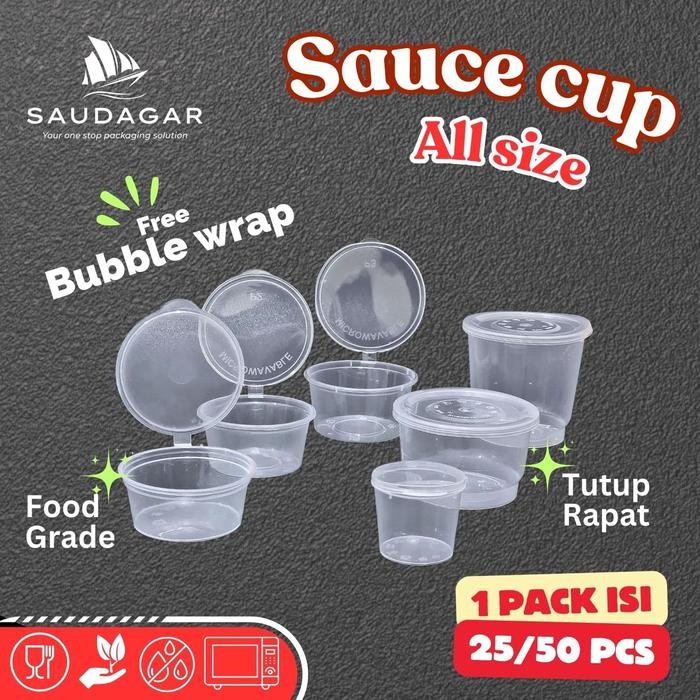 

Mika cup saus sambal kecap / Sauce cup ukuran 25ml / 35ml / 70ml / 100ml / 150ml