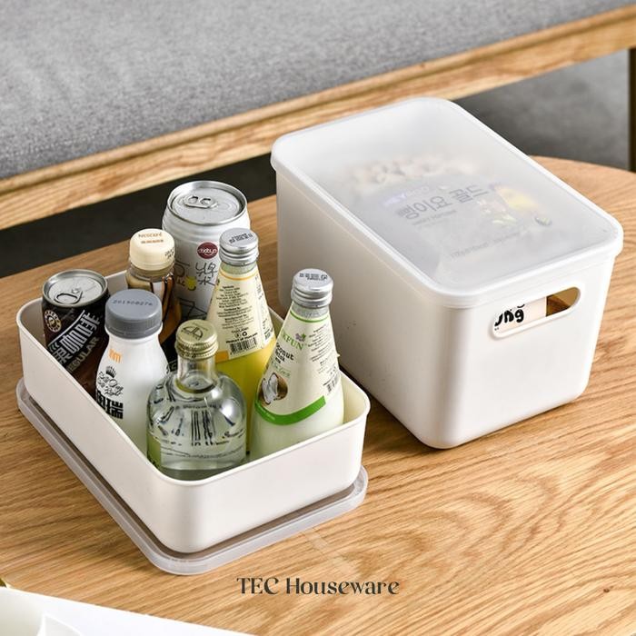 

TECHOKAN Kotak Penyimpanan Serbaguna Organizer Box Plastic Storage Box Estetik Perlengkapan Rumah