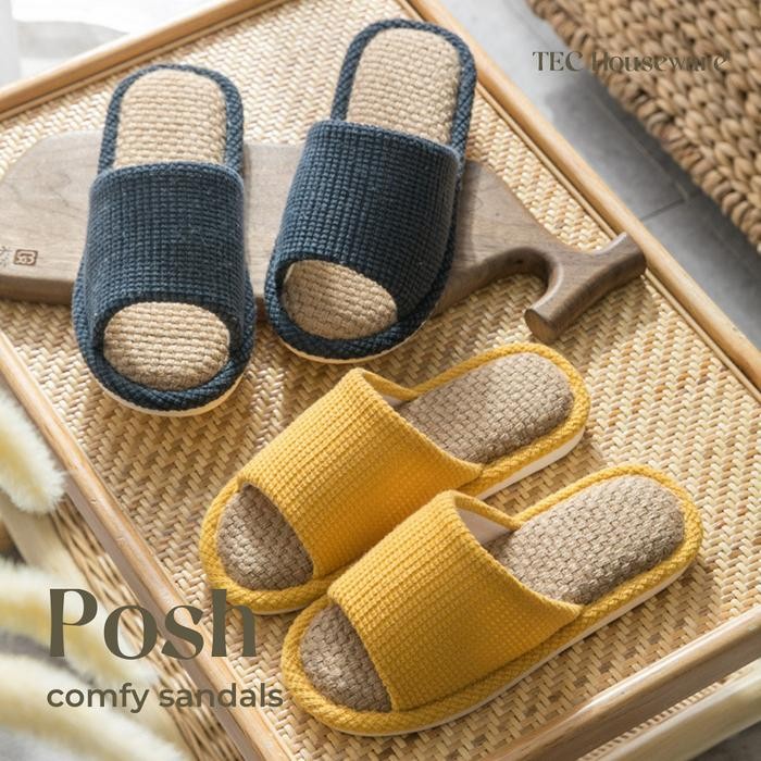 

TECPOSHI Sandal Rumah PREMIUM Unisex Kain Empuk Sandal Rumah Empuk Berkualitas Nyaman Modis Unisex