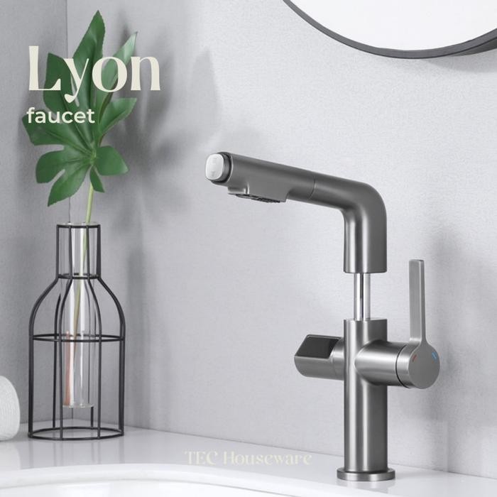 

TECLYON Kitchen Faucet LED Pull Down Two Function Sprayhead Keran Dapur Kitchen Sink Faucet Keran