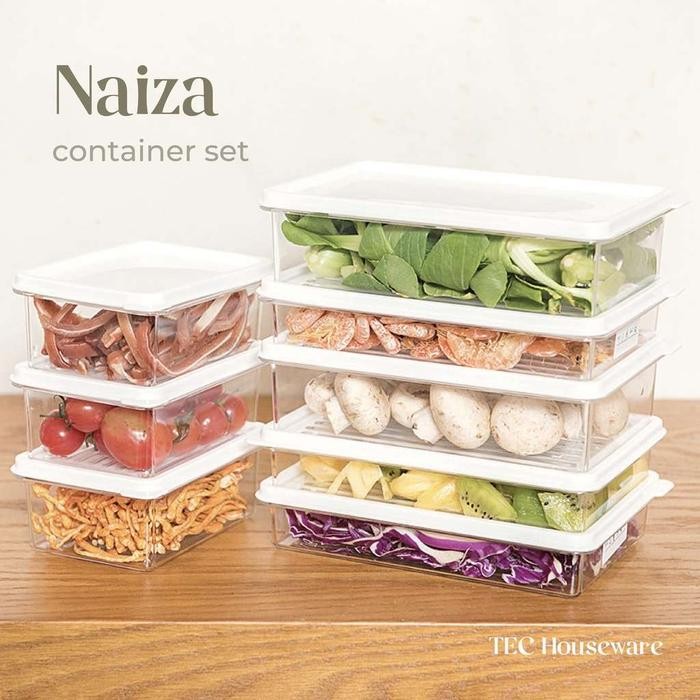 

TECNAIZA Kotak Penyimpanan Makanan Kulkas Storage Box Fridge Food Kotak penyimpanan Kulkas Makanan