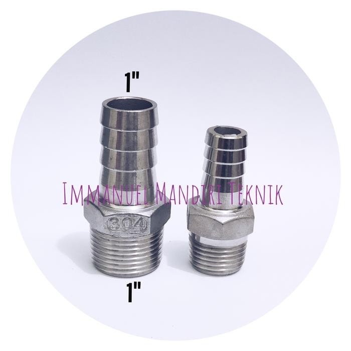 Nepel selang 1 inch stainless / Hose nepel / Hose nipple 1 inch ss304