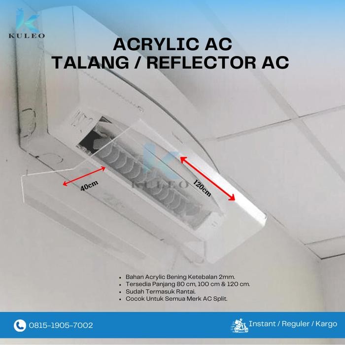 Talang Ac / Akrilik 2 Pk / Ac Reflector / Penahan Angin Ac 2Pk